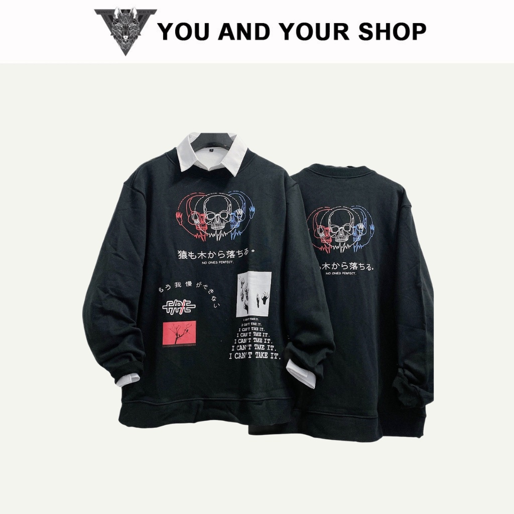 Áo sweater nam nữ YAYSHOP dáng rộng unisex chất nỉ dày dặn - SW NO ONE