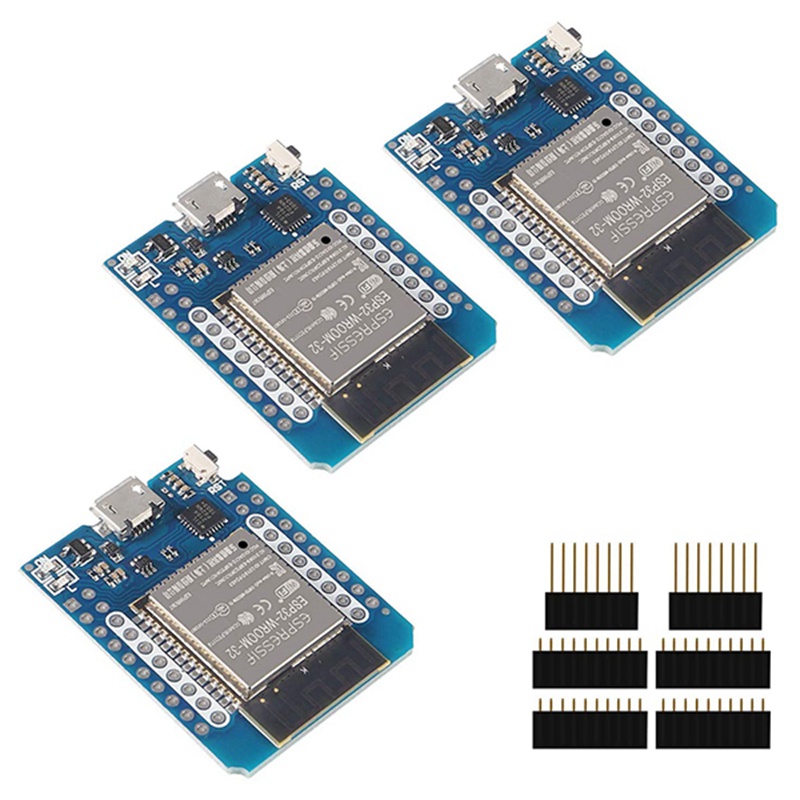 Set 3 Bảng Mạch Phát Triển Wifi Bluetooth Iot D1 Mini Nodemcu Esp32 Esp-Wroom-32 Wlan 5v Tương Thích Với Arduino