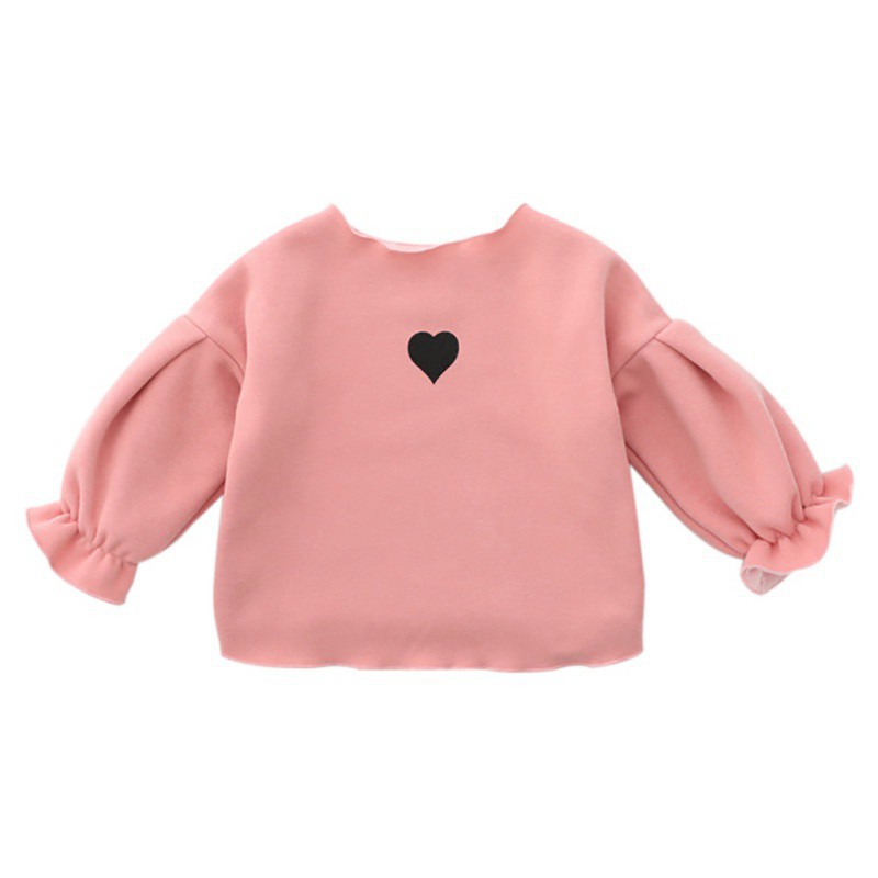 Áo thun cotton tay bo xinh xắn cho bé gái