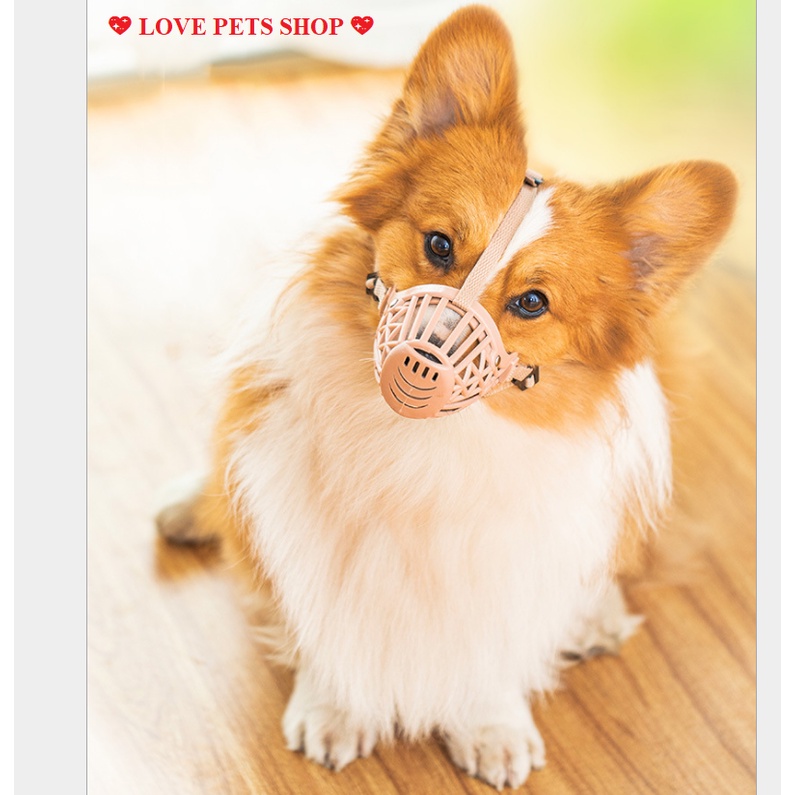 RỌ MÕM CHÓ BẰNG LƯỚI NHỰA THOÁNG MÁT (ĐO VÒNG MIỆNG BÉ TRƯỚC KHI CHỌN SIZE Ạ) -  LOVE PETS SHOP