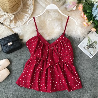 Áo hai dây bèo nhún xinh xắn