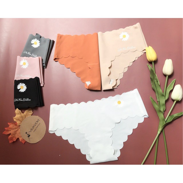 QUẦN LÓT NỮ❤️combo 10 chiếc❤️ Quần lót su hoa cúc 415 không viền mép