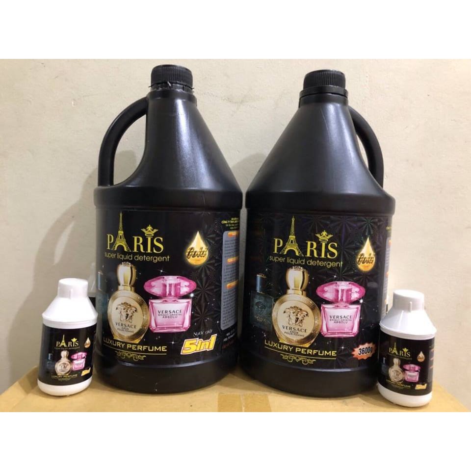 SỈ 2 THÙNG 4 CAN TO VÀ 4 CHAI NHỎ QUÀ TẶNG KÈM NƯỚC GIẶT PARIS HƯƠNG HOA PHÁP CAN 3600ML