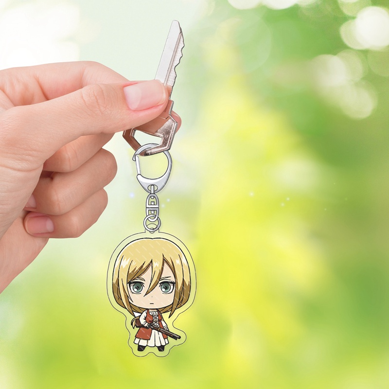 Móc khóa nhựa acrylic hình nhân vật Songping Attack On Titan độc đáo dễ thương