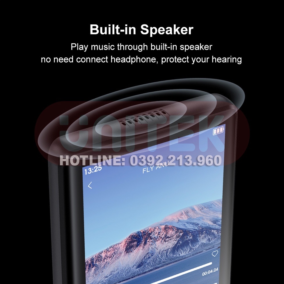 Máy Nghe Nhạc Ruizu M6: MP3 Màn Hình Cảm Ứng 2.8 Inch Bluetooth 5.0, Bộ Nhớ Trong 16GB (Có Loa Ngoài) - Hàng Chính Hãng