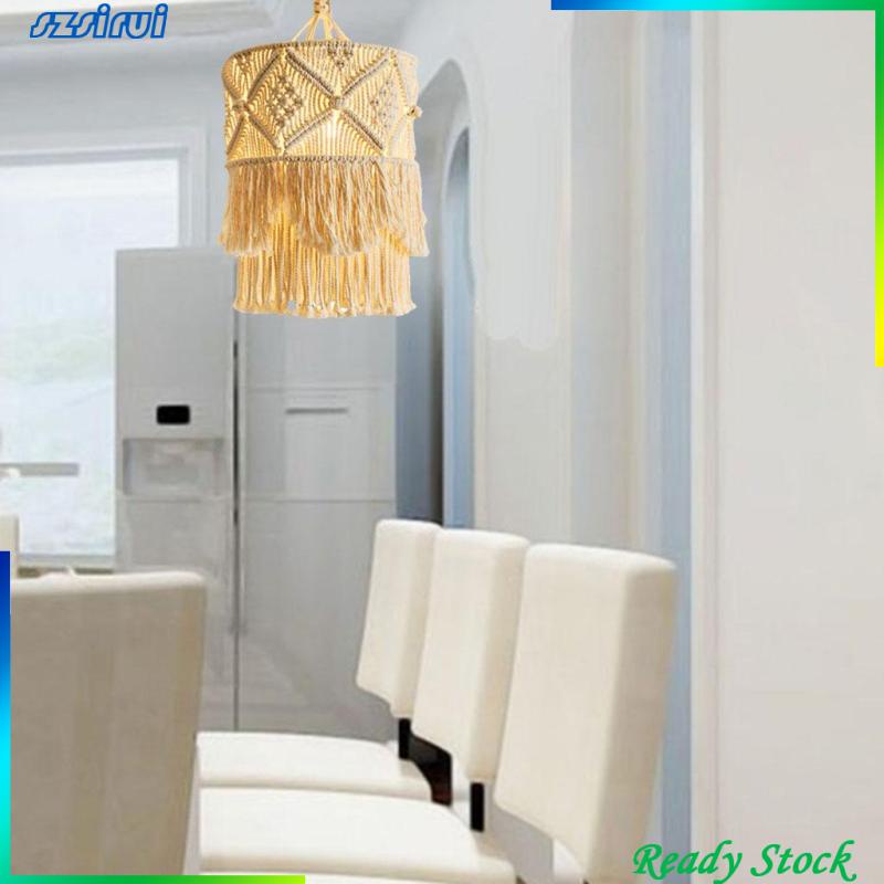 Chụp Đèn Dạng Treo Phối Tua Rua Phong Cách Bắc Âu Độc Đáo Trang Trí Nhà Cửa