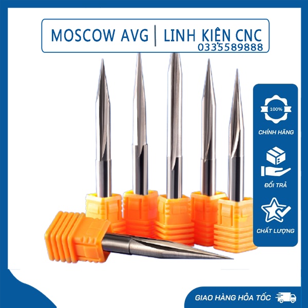 Mũi Đục Tinh Tượng 2 Me Mũi Nhọn Cốt 6mm Dài 60 70 80 100 120mm Lắp Máy CNC