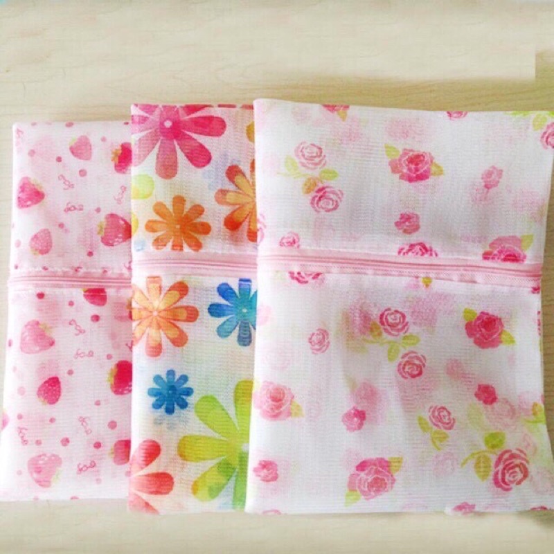 Túi lưới giặt quần áo hoa size:40-50cm