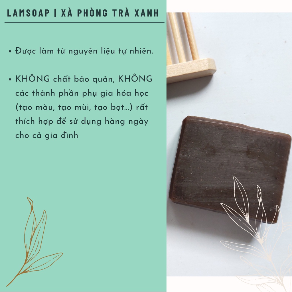 Xà phòng Handmade Trà Xanh (90-100g) - Phương pháp lạnh