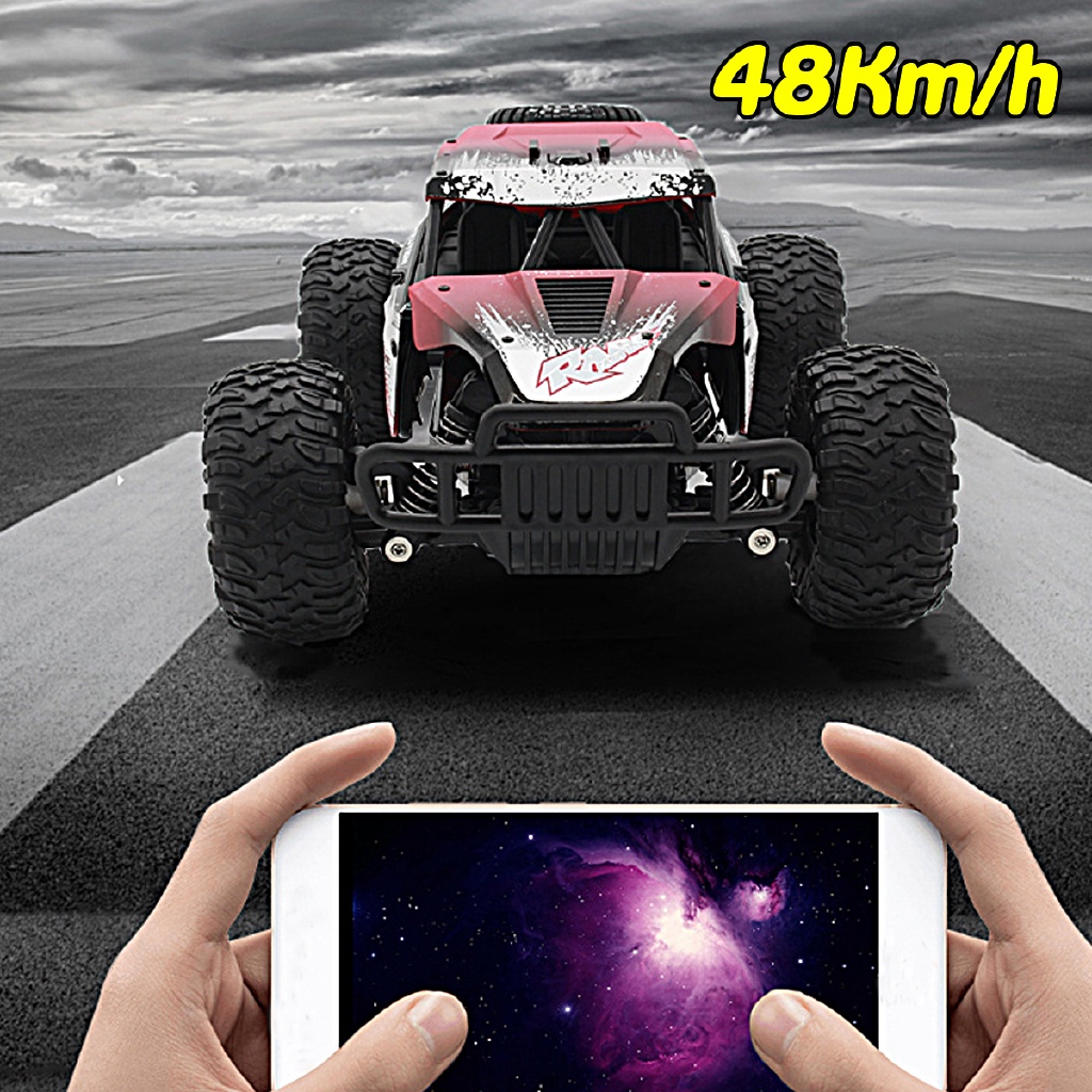 Xe Địa Hình Điều Khiển Từ Xa 48km / h 4wd Có camera wifi 480p fpv 2.4g Kèm Phụ Kiện
