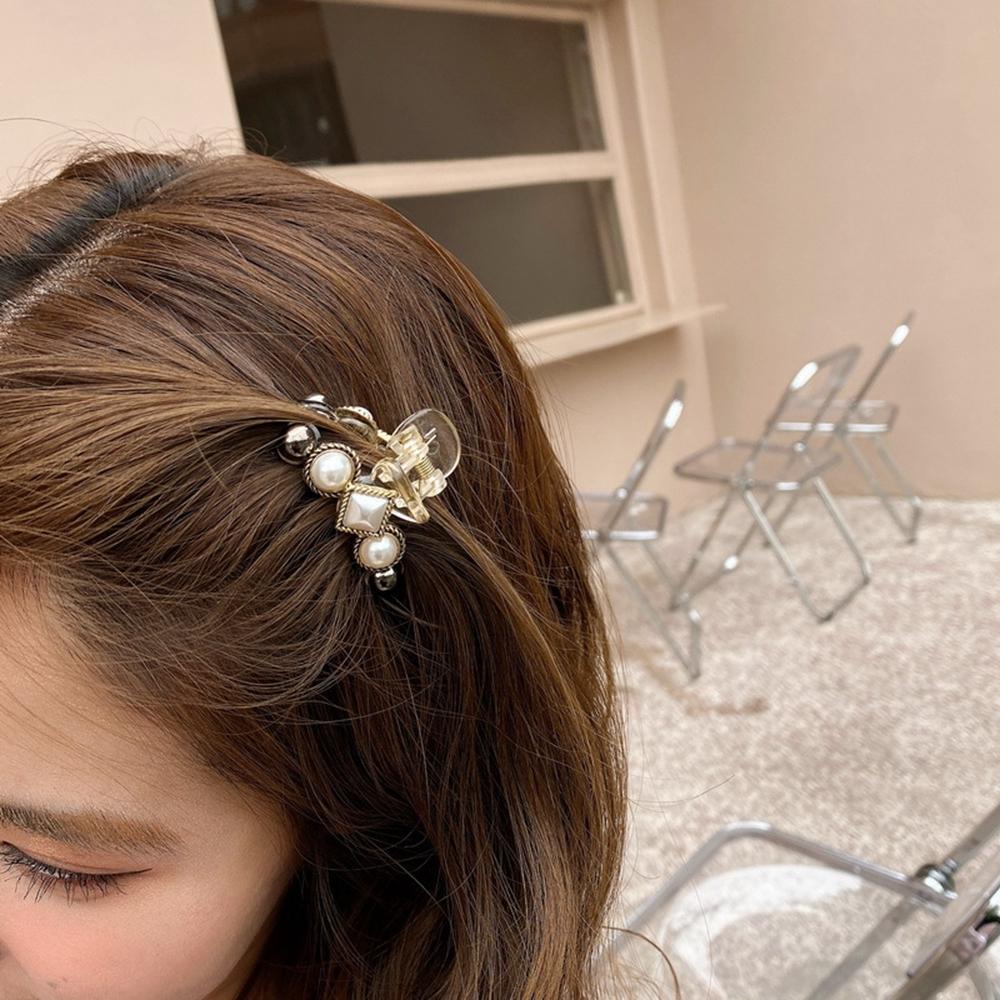 Kẹp Tóc Hình Oval Đính Đá Lấp Lánh Sang Trọng Cho Nữ