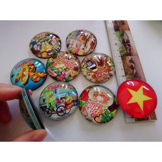 Set 5 hít nam châm gắn tủ lạnh magnet thủy tinh hình ẩm thực Việt Nam - quà lưu niệm việt nam