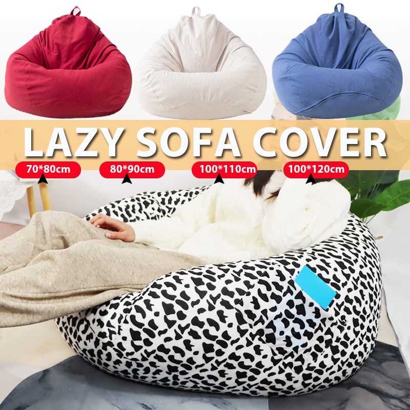sofa cover Vỏ bọc ghế lười hạt đậu màu trơn sành điệu kích thước M/M/L/XL tùy chọn