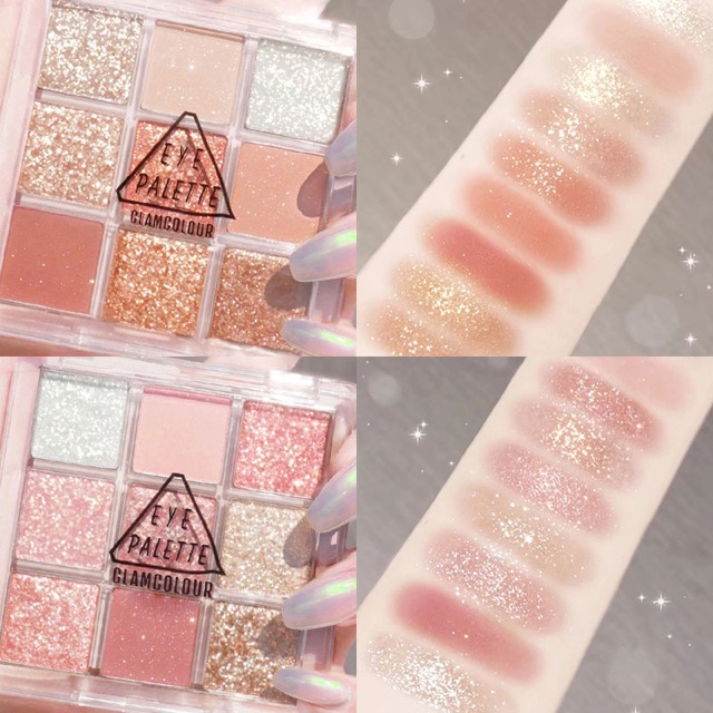 Bảng Phấn Mắt 9 ô nhũ lấp lánh Glam Colour