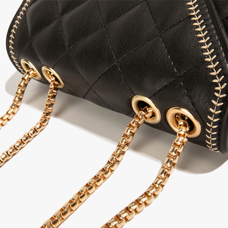 Túi đeo chéo IELGY họa tiết sọc thoi thiết kế dáng vuông phong cách Hàn Quốc