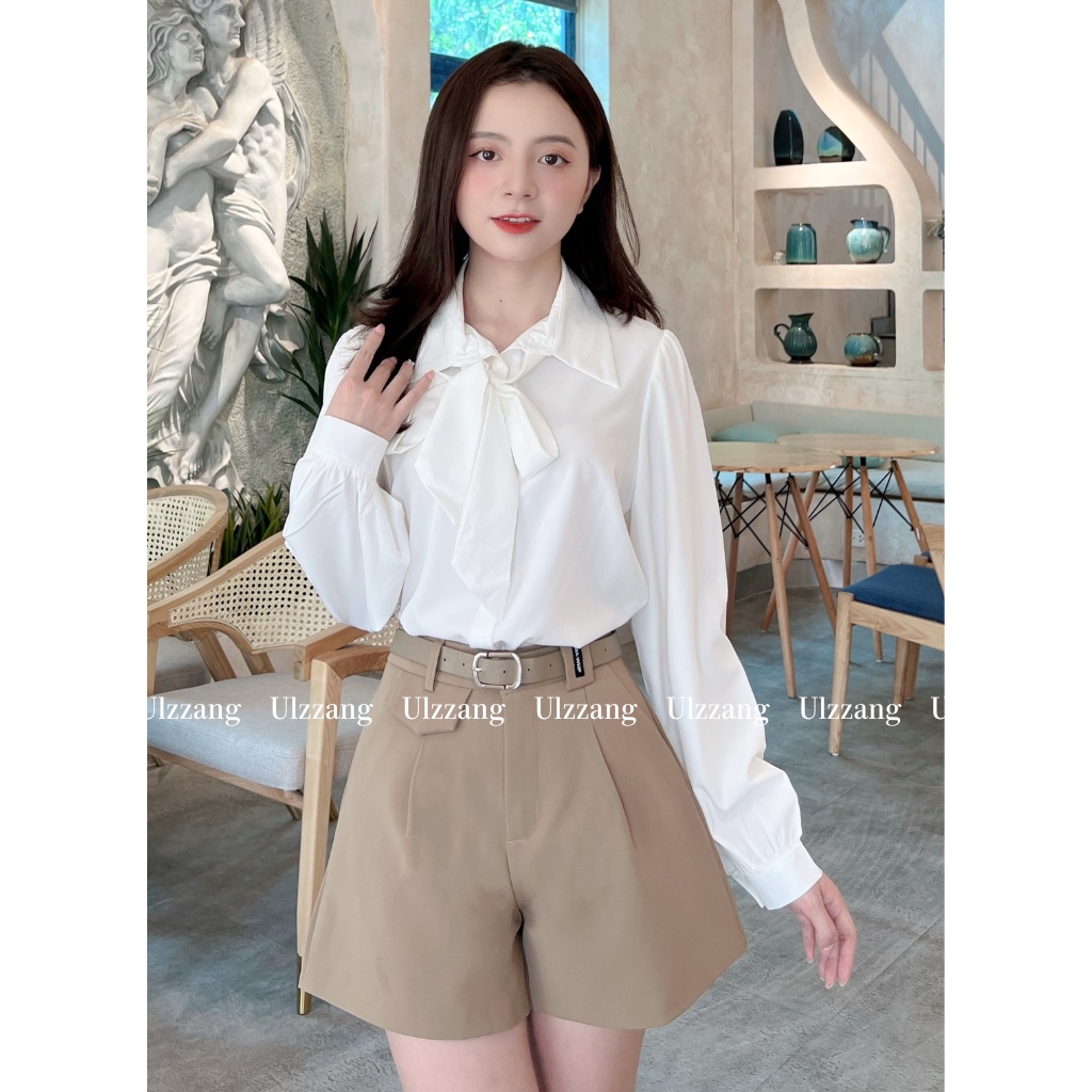 Quần short nữ kèm đai túi nắp mã 621