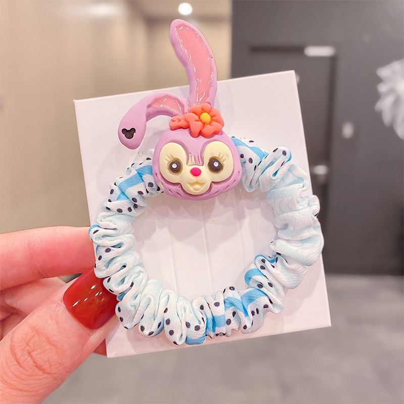 Dây Cột Tóc Cao Su Co Giãn Họa Tiết Hoạt Hình Xinh Xắn Cho Nữ