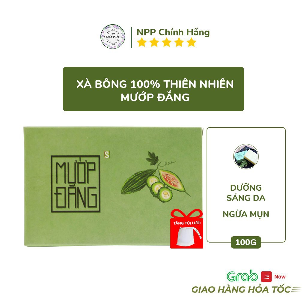 Xà Bông Sinh Dược- Xà Bông Mướp Đắng Mát Da, Ngừa Mụn Lưng 100gr