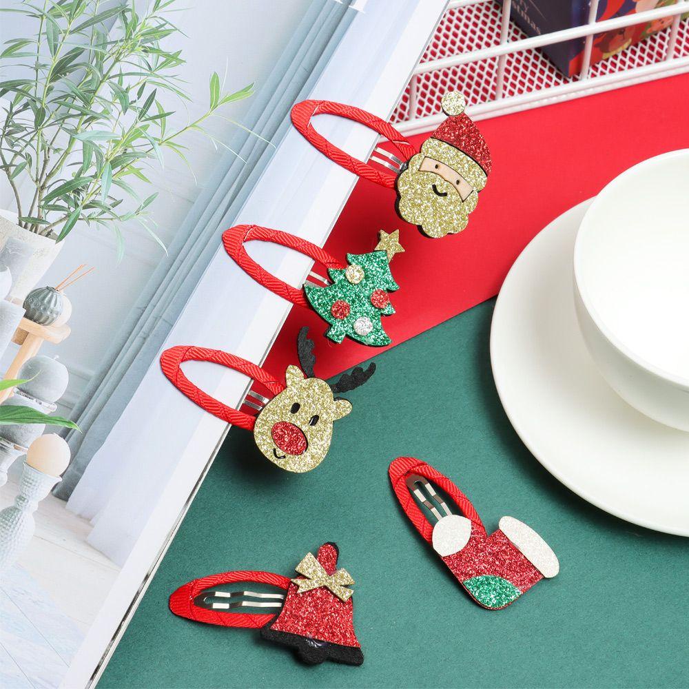 1 Cặp Kẹp Tóc Trang Trí Giáng Sinh Hình Ông Già Noel