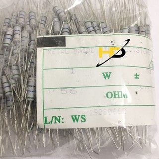 Gói 200 con điện trở 56r 1w 5%, điện trở chất lượng, linh kiện điện tử