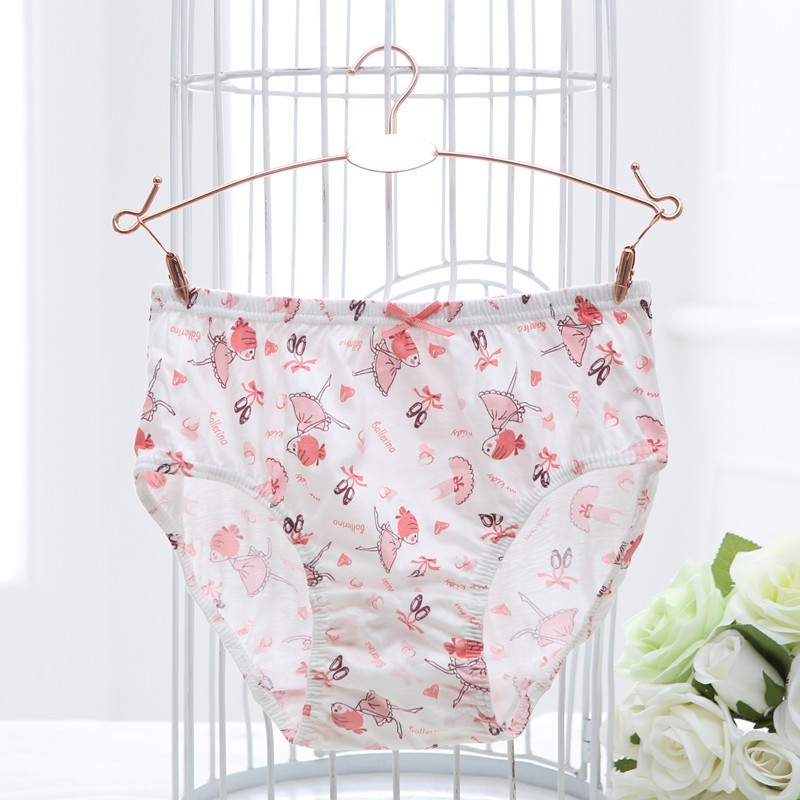 Set 5 quần xì trẻ em Hàn Quốc 100% vải cotton thoáng mát, an toàn cho sức khỏe mẫu Ballerina Vũ Công dành cho bé gái