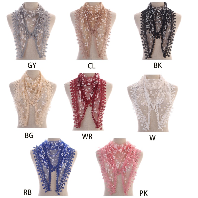 Khăn Choàng Cổ Phối Ren Trọng Lượng Nhẹ Thời Trang Mùa Hè Dành Cho Nữ