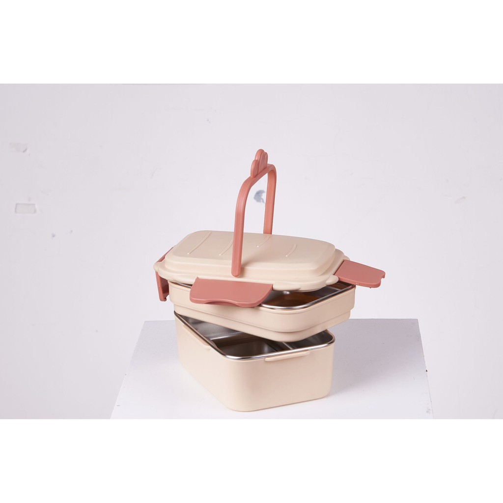 Bỏ Lò Vi Sóng  Hộp Cơm Văn Phòng 2 Tầng Giữ Nhiệt - Nhiều Màu Xinh Xắn