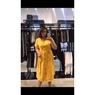 Đầm midi nút gỗ 60-90kg (tranghai_bigsize)