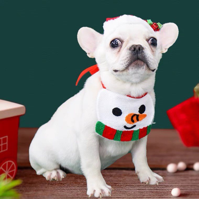 Yếm đeo cổ cho chó mèo hình ông già noel dễ thương cao cấp