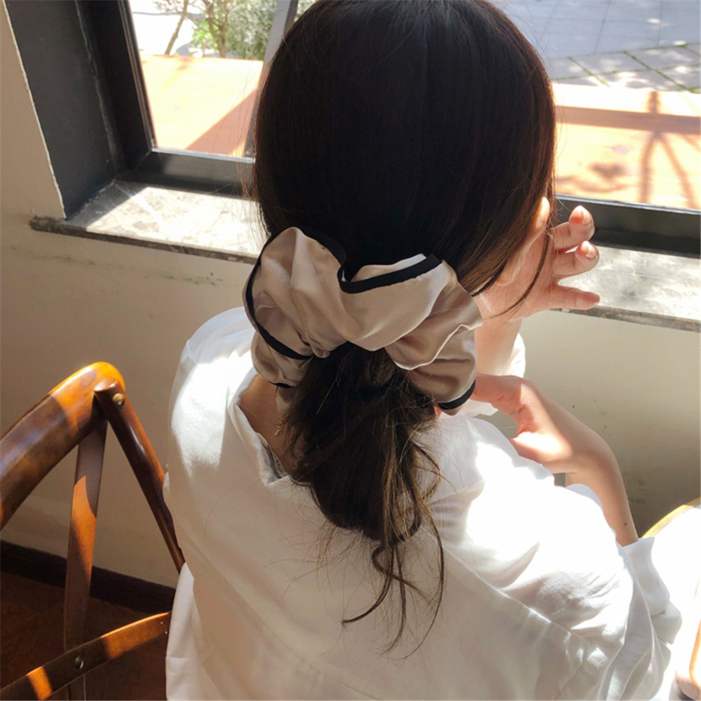 1 dây buộc tóc cao su phong cách retro đơn giản cho nữ