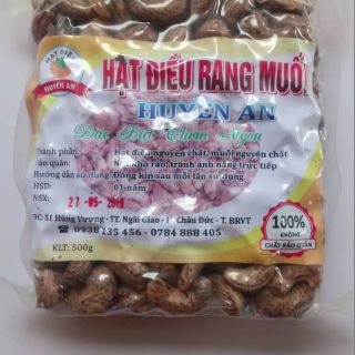 500gr | Hạt điều rang muối bằng than củi.(Cam kết 100% không sử dụng phẩm màu,  hoá chất độc hại.)