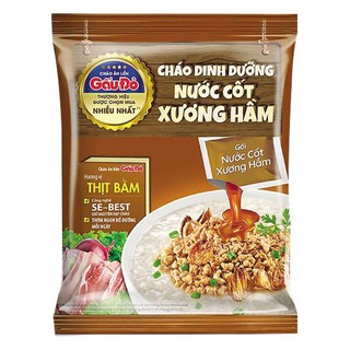 E - Cháo Dinh Dưỡng Gấu Đỏ Nước Cốt Xương Hầm Thịt Bằm Gói 75G
