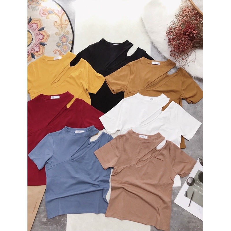 áo phông body zip khoét ngực