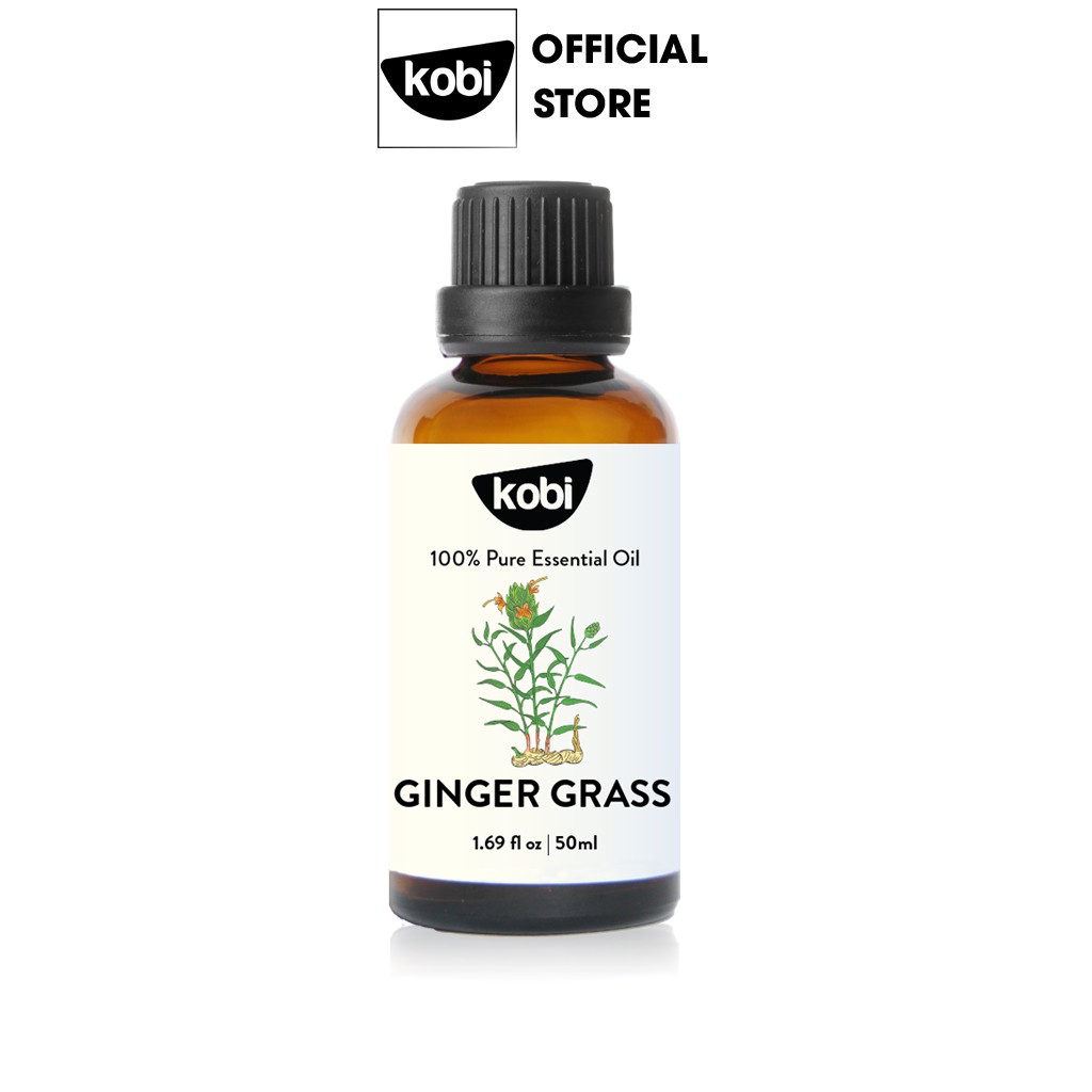 Tinh dầu Cỏ gừng Kobi Ginger grass essential oil giúp đuổi muỗi, khử mùi, làm thơm phòng - 5ml