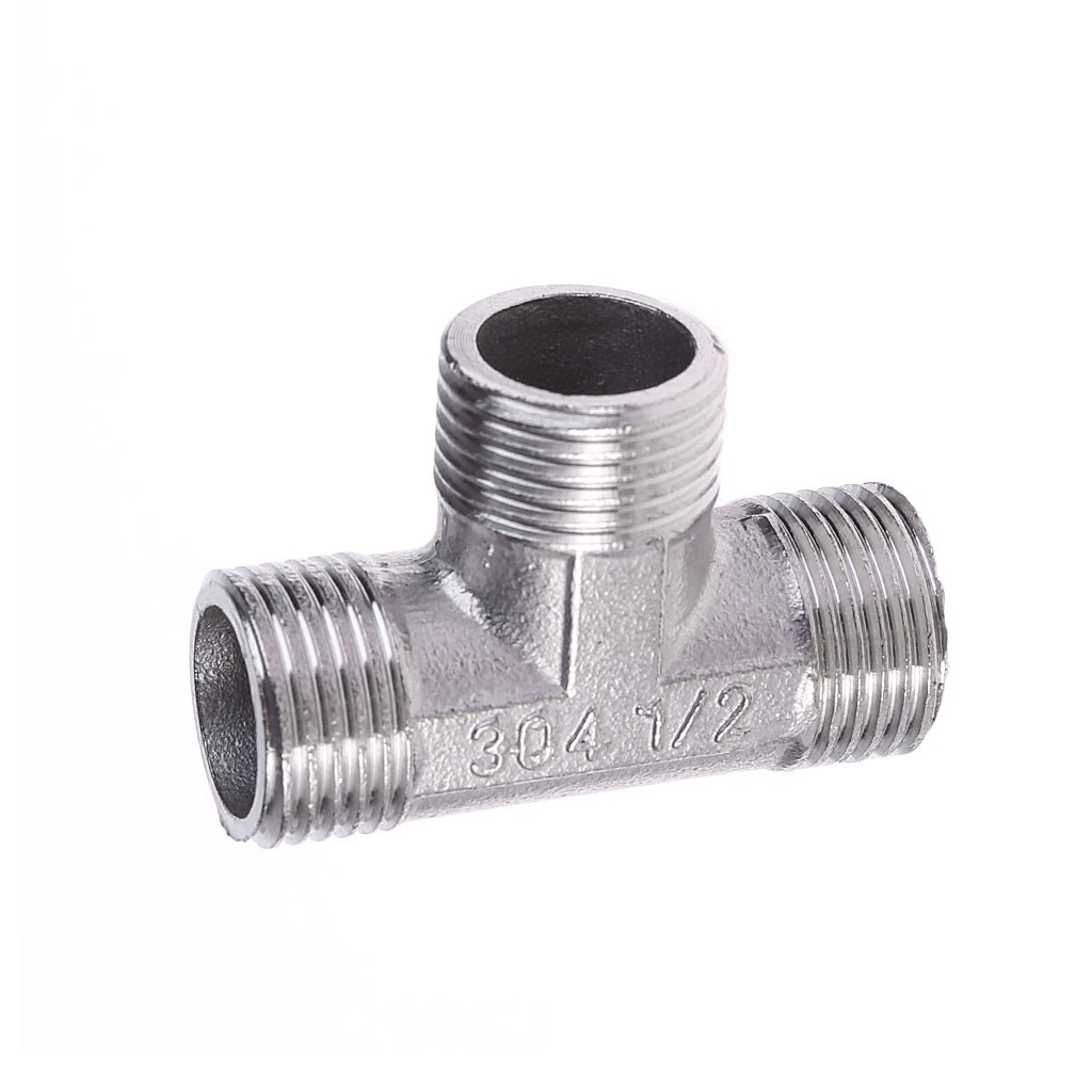 Van nối ống nước 3 đầu hình chữ T bằng thép không gỉ nhiều kích cỡ