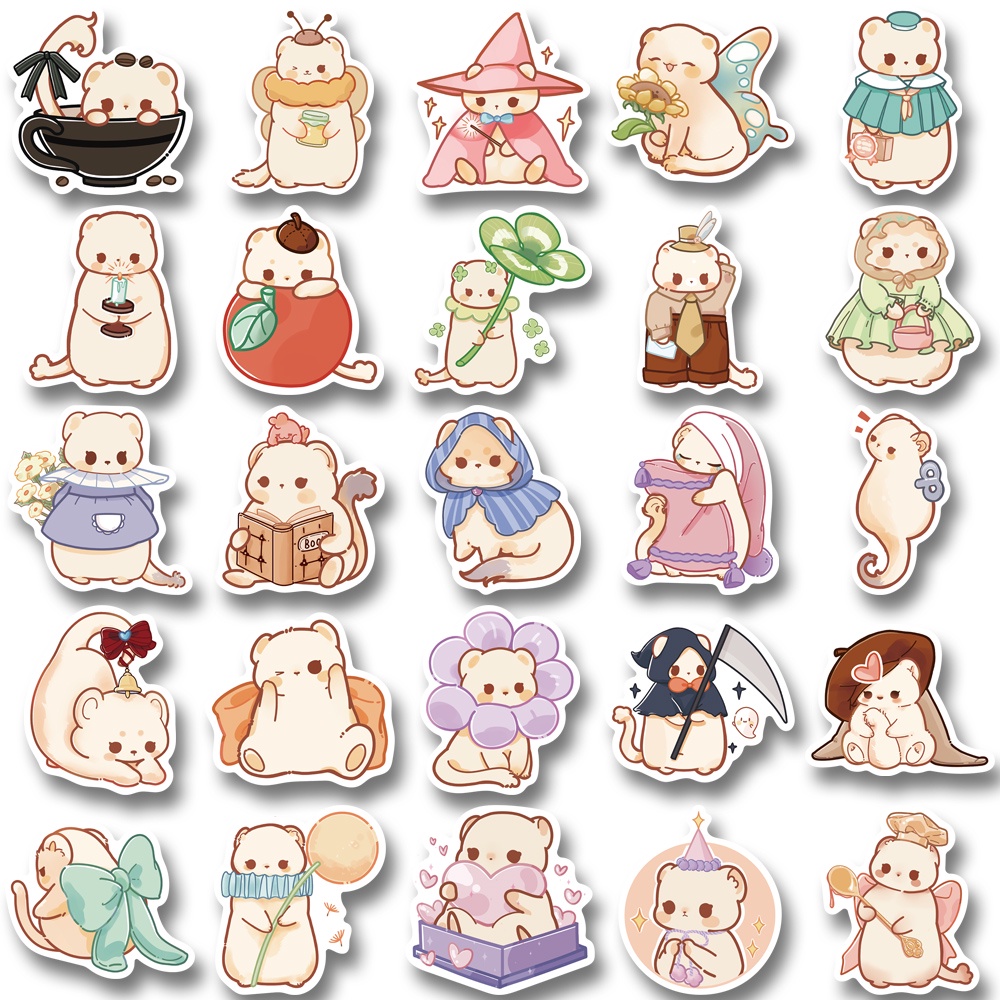 Bộ 50 Miếng Dán Hoạt Hình Chống Thấm Nước Trang Trí Laptop