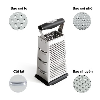 Dụng Cụ Bào Rau Củ 4 Mặt Benchusch - Cắt Lát, Bào Sơi To, Bào Sơi Nhỏ, Nạo Rau Củ Quả Đa Năng Bằng Inox