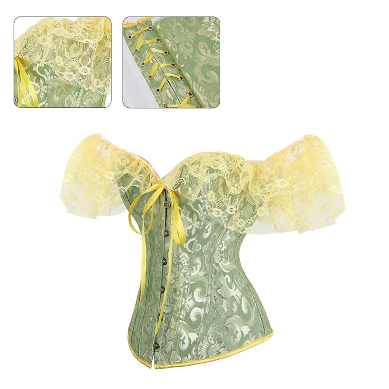 Áo corset phối ren phong cách vintage cho nữ