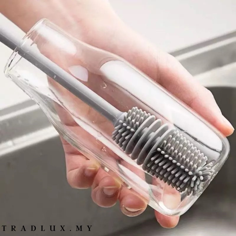 1 Cọ Rửa Ly Bằng Silicone Cán Dài Tiện Lợi