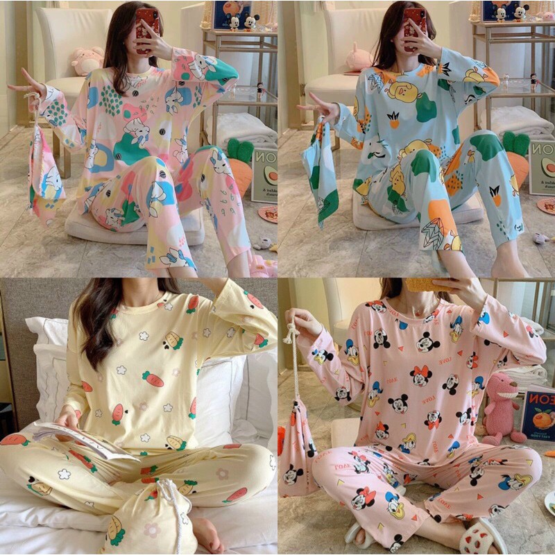 BỘ NGỦ HOẠT HÌNH NHIỀU MẪU ĐÁNG YÊU