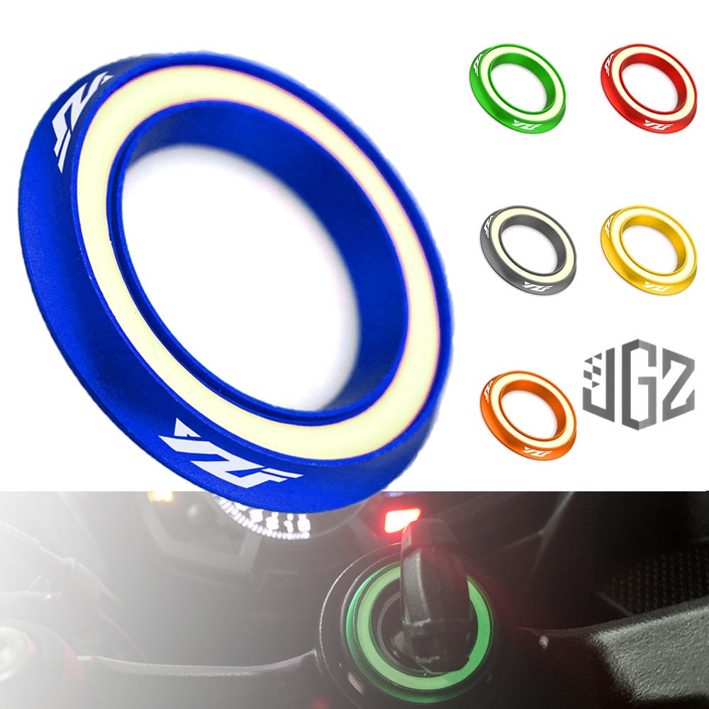 Ốp Bảo Vệ Chìa Khóa Xe Mô Tô YAMAHA YZF R1 R3 R6 R15 V3 R15M R25 CNC Dạ Quang Hình Tròn