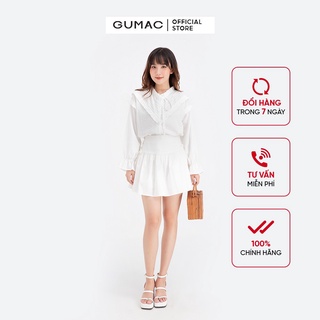 Áo sơ mi xếp ly ngực GUMAC AB638