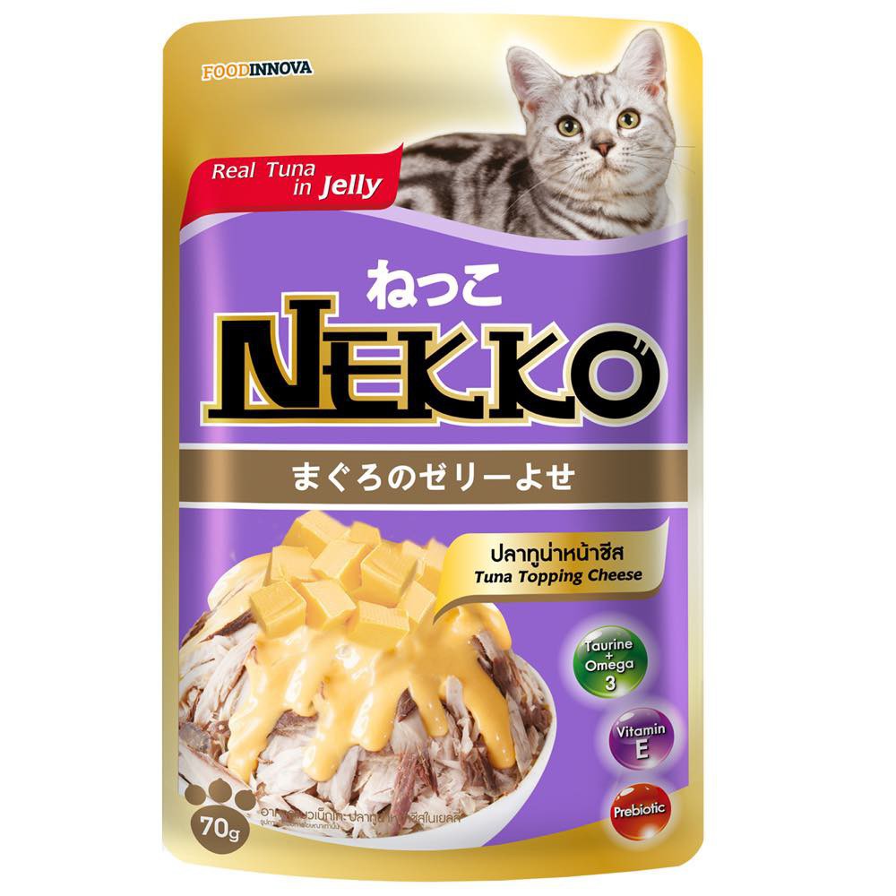 Pate Nekko cho mèo vị cá ngừ và phô mai - dạng thạch ( 70g )