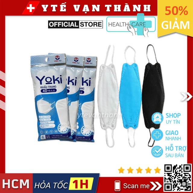 ✅ [HÀN QUỐC] Khẩu trang 4D- Yuki / Yoki (Bịch 6 Cái), Chuẩn KF94 -VT0816