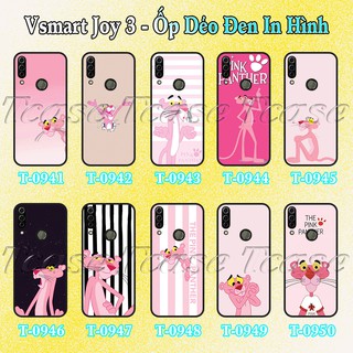 Ốp lưng Vsmart Joy 3 dẻo đen in hình Hoạt Hình Chú Báo Hồng