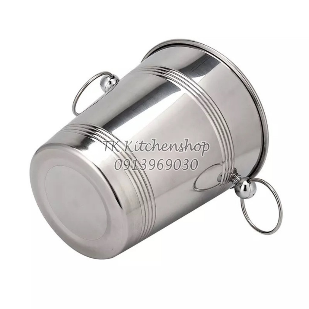 Xô ngâm rượu vang inox / Xô ướp lạnh rượu vang inox 304 (2 cỡ) thân viền