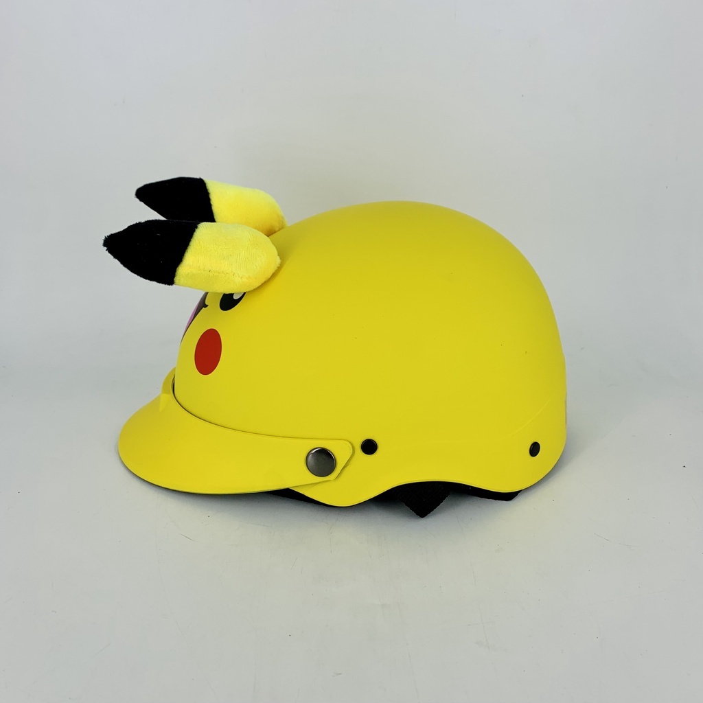 Mũ Bảo Hiểm nửa đầu Có Tai PIKACHU CÓ LƯỠI TRAI