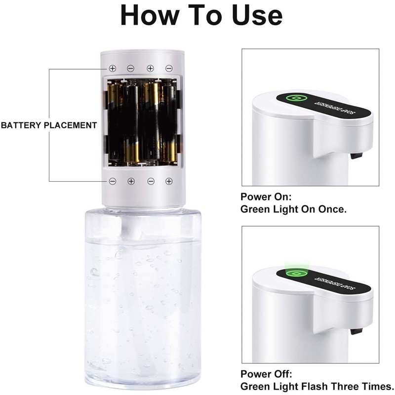 Bình đựng cồn rửa tay cảm ứng tự động dung tích 350ml tiện dụng