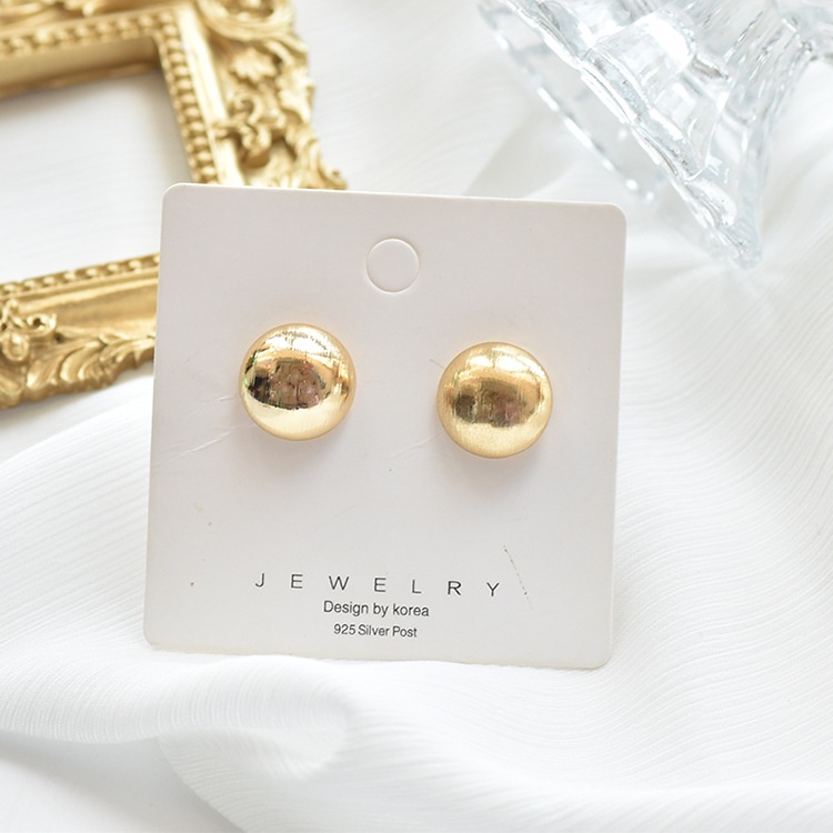 Khuyên tai kẹp không bấm lỗ chốt cố định K123 bằng hợp kim mạ vàng hình tròn dáng ngắn Leous Accessories