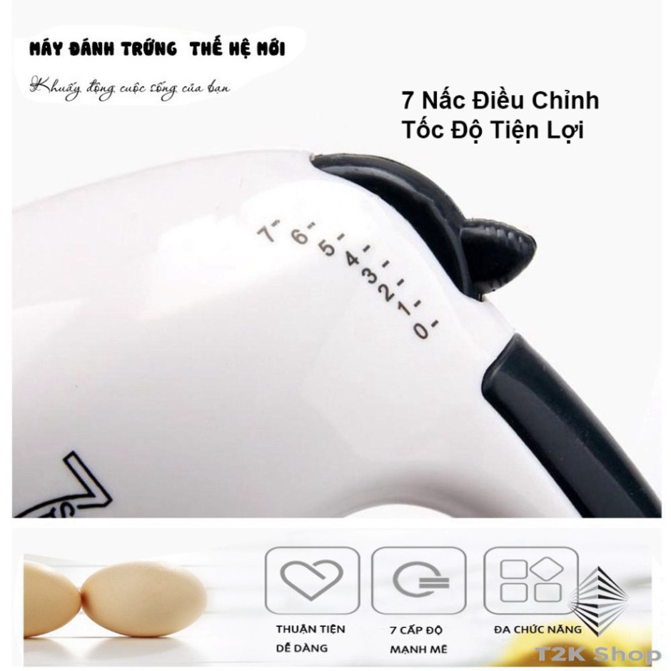 [HOT TRENT] Máy Đánh Trứng,Tạo Bọt Cà Phê, Đánh Bột Làm Bánh, Cầm Tay 7 Tốc Độ Cực Mạnh, Êm Ái Siêu Bền